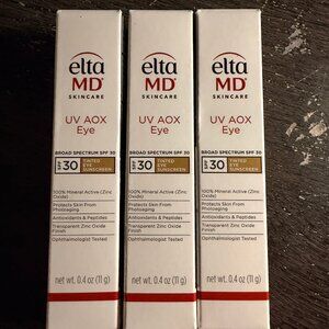 3 EltaMD UV AOX Eye Tinted Eye Sunscreen SPF 30 -0.4 oz Antioxidation New in box